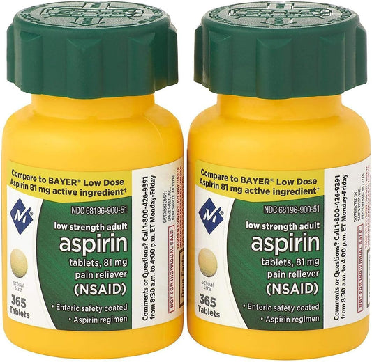 Aspirina 81 mg Baja Dosis - 730 Comprimidos (2 Envases de 365)