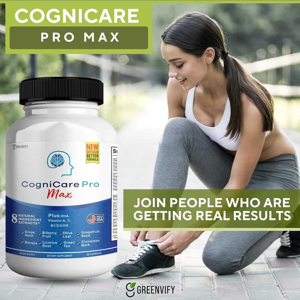 Cognicare Pro Max - Suplemento para el apoyo cerebral, mejora de memoria y concentración - 60 cápsulas naturales