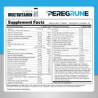 PEREGRUNE Runner Multivitamin & Joint Support Supplement - Complejo B, Antioxidantes, Glucosamina, Condroitina y MSM