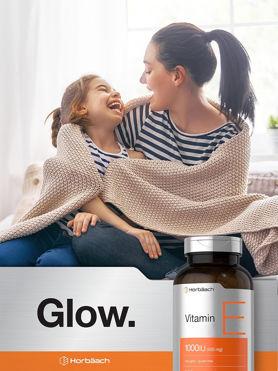 Horbäach Vitamina E 1000 IU Cápsulas Blandas, 200 Unidades