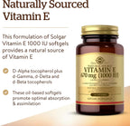 Solgar Vitamina E 670 mg (1000 UI), 180 Cápsulas Blandas