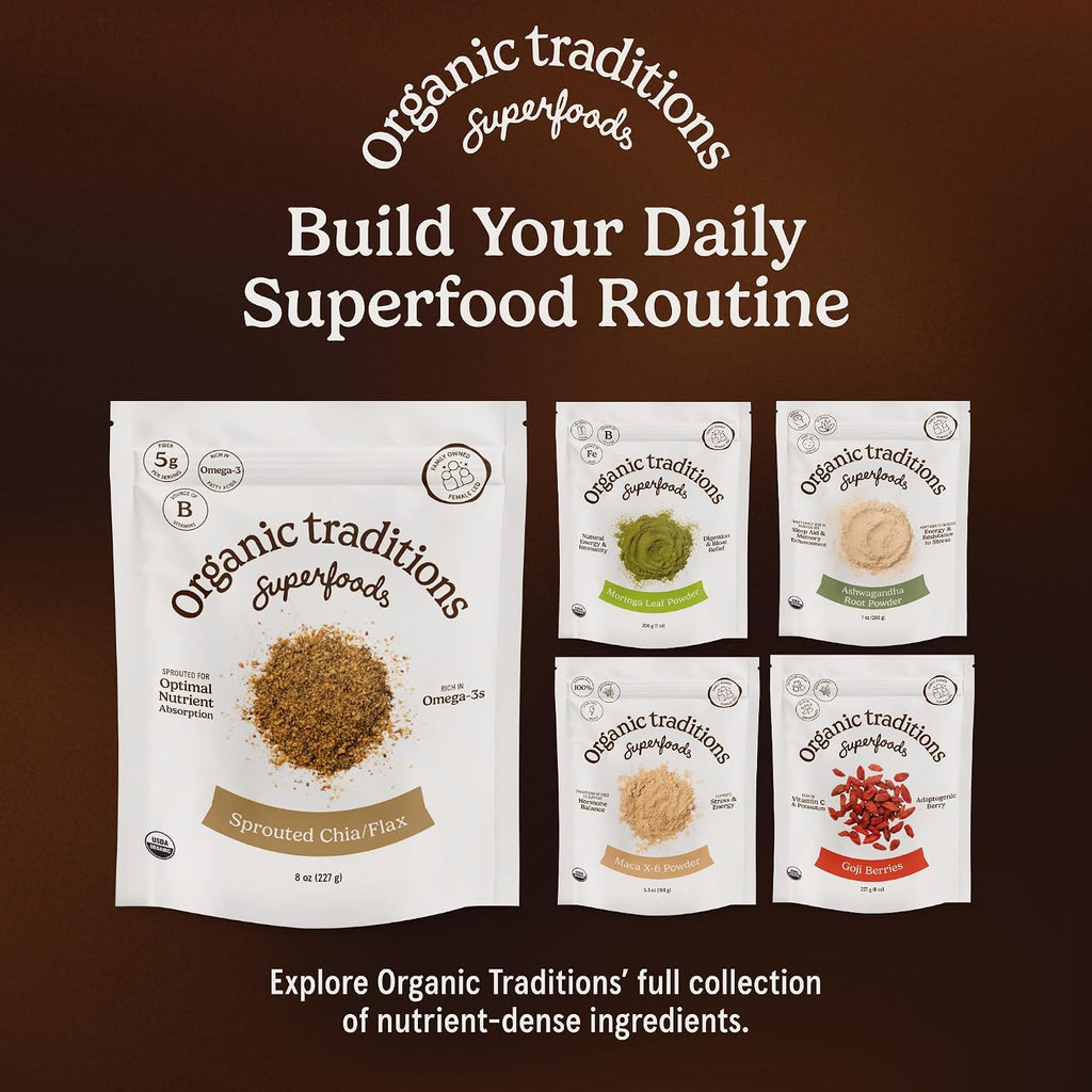 Organic Traditions Camu Camu en Polvo Orgánico, Superfruta Amazónica, Rico en Vitamina C Natural, 100g