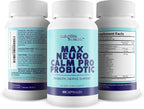 Max Neuro Calm Pro Probiótico - Apoyo Nervioso con Probióticos - 40 Mil Millones UFC Fórmula Premium - Apoyo del Estado de Ánimo - Ayuda a la Salud Nerviosa - Apoyo a la Salud Digestiva - Apoyo a la Función Inmunológica Natural