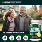 Citrus Bergamot Supplement – 150:1 Extract, 1200mg per Serving, 70% Polyphenols, Italian Sourced, 60 Count, 1 Month Supply, Made in the USA
