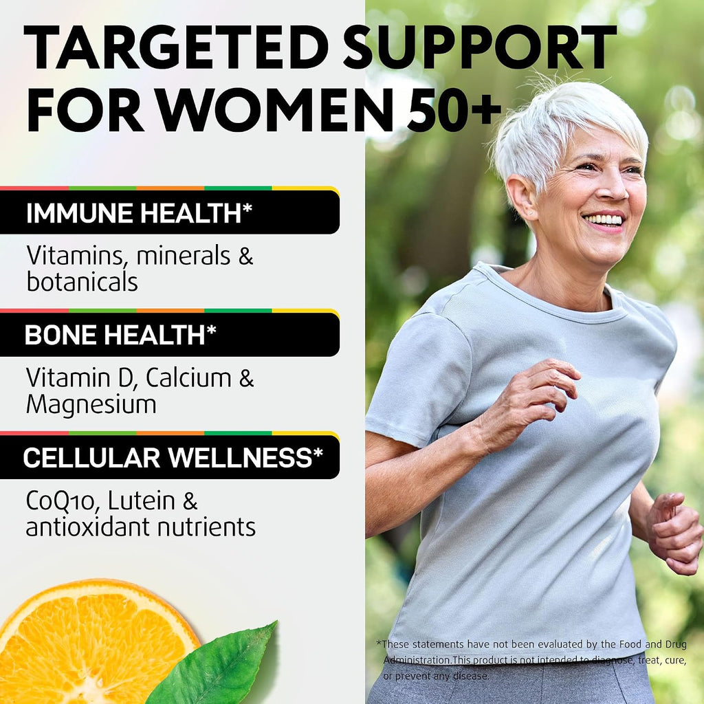IQ BIOLOGY Multivitamínico para Mujeres 50+ con Luteína y CoQ10 - Complejo Vitamínico Vegano - 60 Cápsulas (Pack de 2)