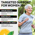 IQ BIOLOGY Multivitamínico para Mujeres 50+ con Luteína y CoQ10 - Complejo Vitamínico Vegano - 60 Cápsulas (Pack de 2)