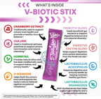 Clean Nutraceuticals Probióticos Vaginales para Mujeres con Extracto de Arándano, D-Manosa, Prebióticos, Equilibrio del pH, Salud Vaginal – Alternativa Probiótica Femenina a las Gominolas - 20 Sticks