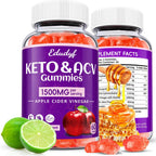 EDUDYF Keto ACV Gummies - Gominolas de Vinagre de Manzana Orgánico con Probióticos - 120 Unidades