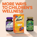 Nature's Way Alive! Multivitamínico masticable para niños con frutas y verduras, sabor cereza, 120 comprimidos