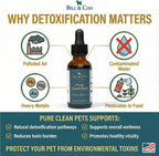 BILL & COO Probióticos Líquidos para Perros Pure Clean Pets – Desintoxicación y Metales Pesados con Vitamina C, 30 ml