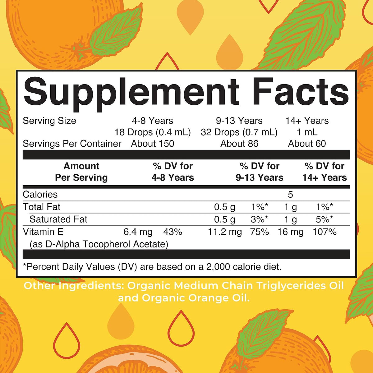 MaryRuth Organics USDA Vitamin E Liquid Drops 2 Month Supply | Bone and Joint Health | Cognitive Health for Adults and Kids – Image 2