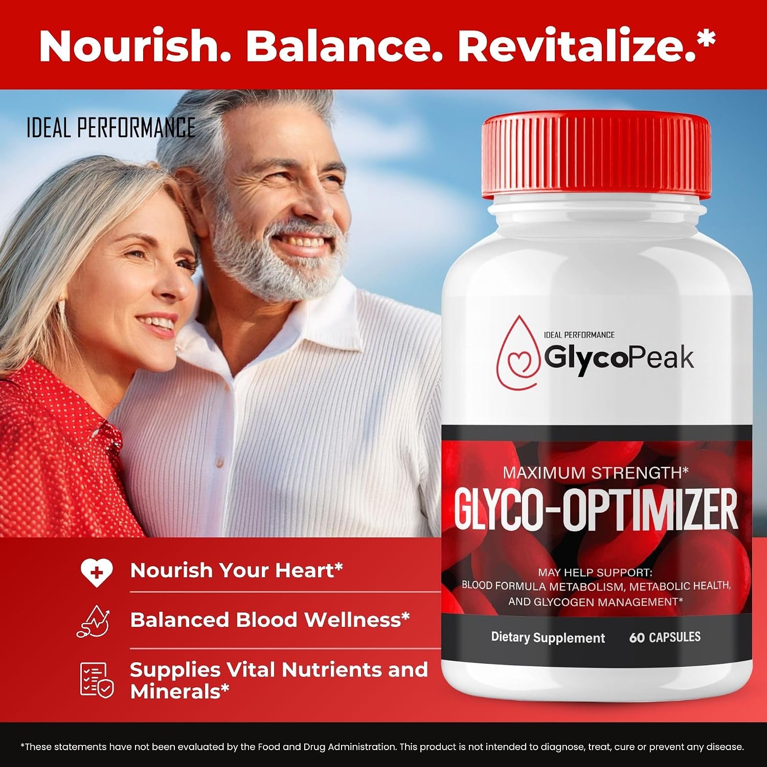 Glyco Peak Glyco Optimizer Supplement Capsules, GlycoPeak Health Support Pills Maximum Strength, Glyco Peak Health & Wellness, All Natural Advanced Formula, GlycoPeak Health Reviews (60 Capsules)