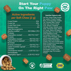 Doggie Dailies Probiótico para Cachorros, Probióticos con Enzimas Digestivas, Apoya la Salud Digestiva e Inmunológica, Sabor Calabaza, 120 Masticables Blandos