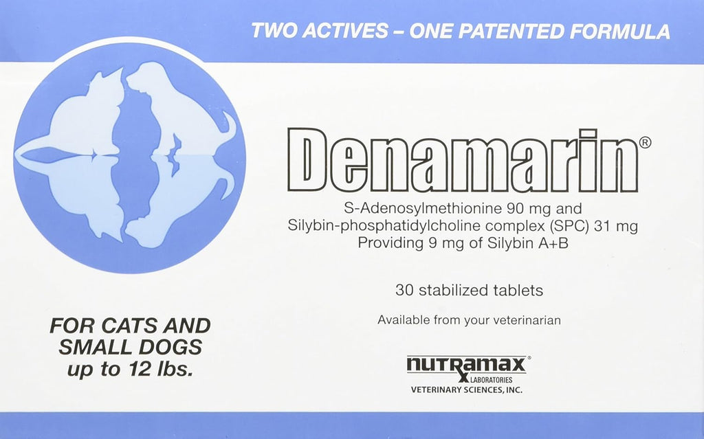 Nutramax Denamarin para Perros Medianos - Suplemento Hepático con SAMe y Silibina - 30 Comprimidos Recubiertos