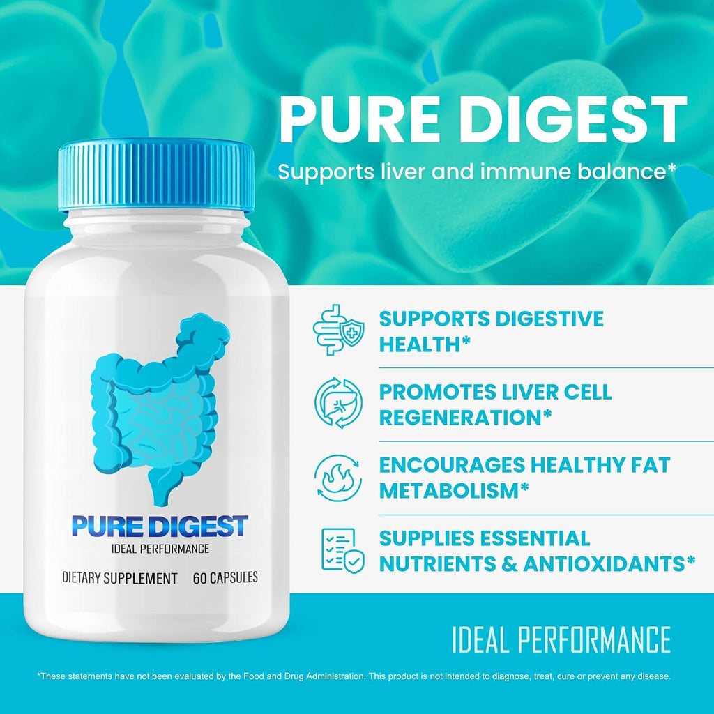 Pure Digest Capsules - Suplemento Digestivo Natural (60 Cápsulas)