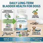 Nutrition Strength Suplemento para la Incontinencia en Perros, Apoyo Orgánico para el Control de la Vejiga, 120 Comprimidos Masticables