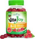 21st Century Extra Strength Vitamina B12 Gominolas 3000 mcg, Energía y Soporte Nervioso, Vegano y Sin Gluten, Frambuesa, 90 Unidades