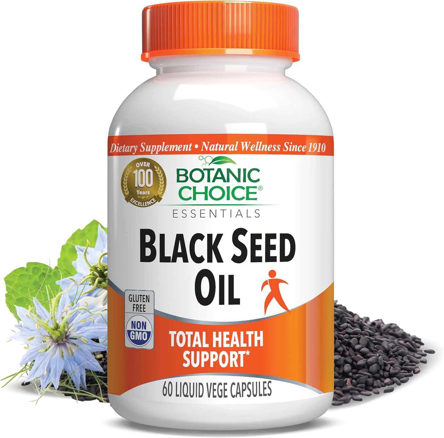 Botanic Choice Aceite de Semilla Negra, 500 mg - 60 Cápsulas Vegetales Líquidas