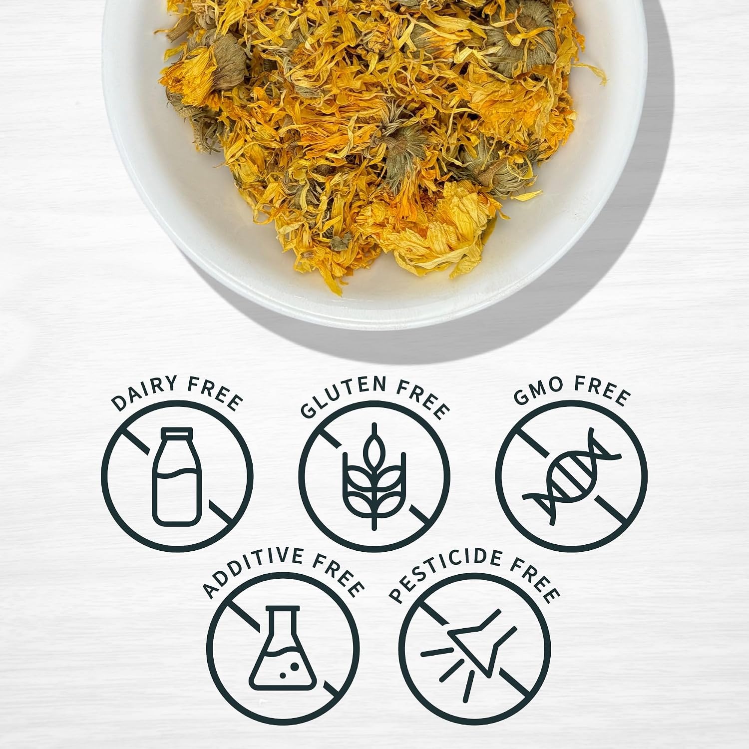 Evergreen Herbs Calendula Flowers - Tamper Proof Seal to Ensure Freshness, 4 oz