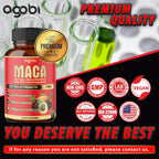Agobi Maca Root Cápsulas - Suplemento Herbal 7 en 1, 90 Cápsulas Veganas