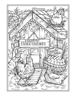 Creative Haven Country Farm Scenes Coloring Book: Libro de colorear para adultos - Escenas de granja