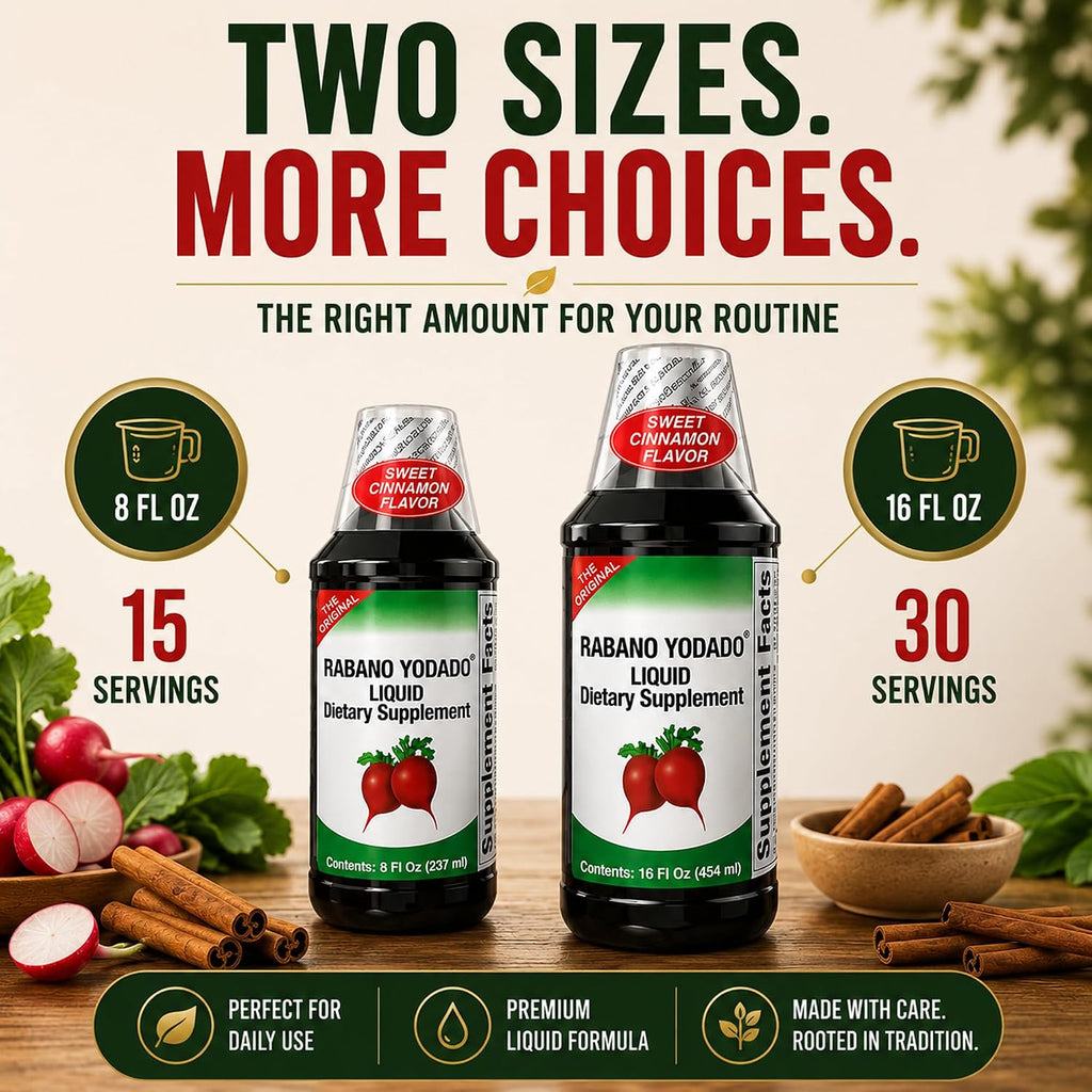 Suplemento Líquido de Rábano Yodado con Yodo y Vitaminas B1, B6 y B12, 237 ml