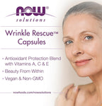 NOW Foods Solutions, Wrinkle Rescue™ Cápsulas - Mezcla con Vitaminas A, C y E, 60 Cápsulas