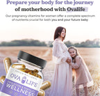 Ovalife Suplemento de Fertilidad para Mujeres - Equilibrio Hormonal y Apoyo Ovárico - 60 Cápsulas - Vitaminas con Folato para la Concepción y Ovulación - 22 Nutrientes Clave
