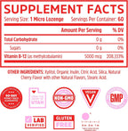 Zhou Methyl B12 - Metilcobalamina 5000 mcg - 60 Microgrageas Veganas