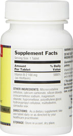 Optimum Vitamina B-2 Comprimidos, 100 Mg, 100 Unidades