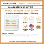 Wholistic Pet Organics Vitamina C en Polvo para Perros y Gatos - Alivio de Alergias y Picazón - Apoyo Inmunológico - 113 g