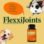 FlexxiJoints Omega-3 para Perros - Aceite de Mejillón de Labios Verdes (60 Cápsulas Blandas)