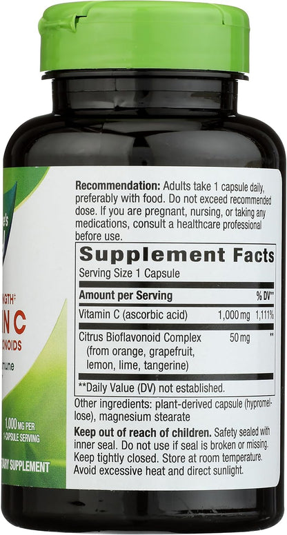 Nature's Way Extra Strength Vitamina C con Bioflavonoides, 1000 mg, 100 Cápsulas Veganas – Image 7