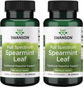 Swanson Spearmint Leaf Full Spectrum - Suplemento Digestivo - 400 mg Mentha Spicata (60 Cápsulas, Pack de 2)