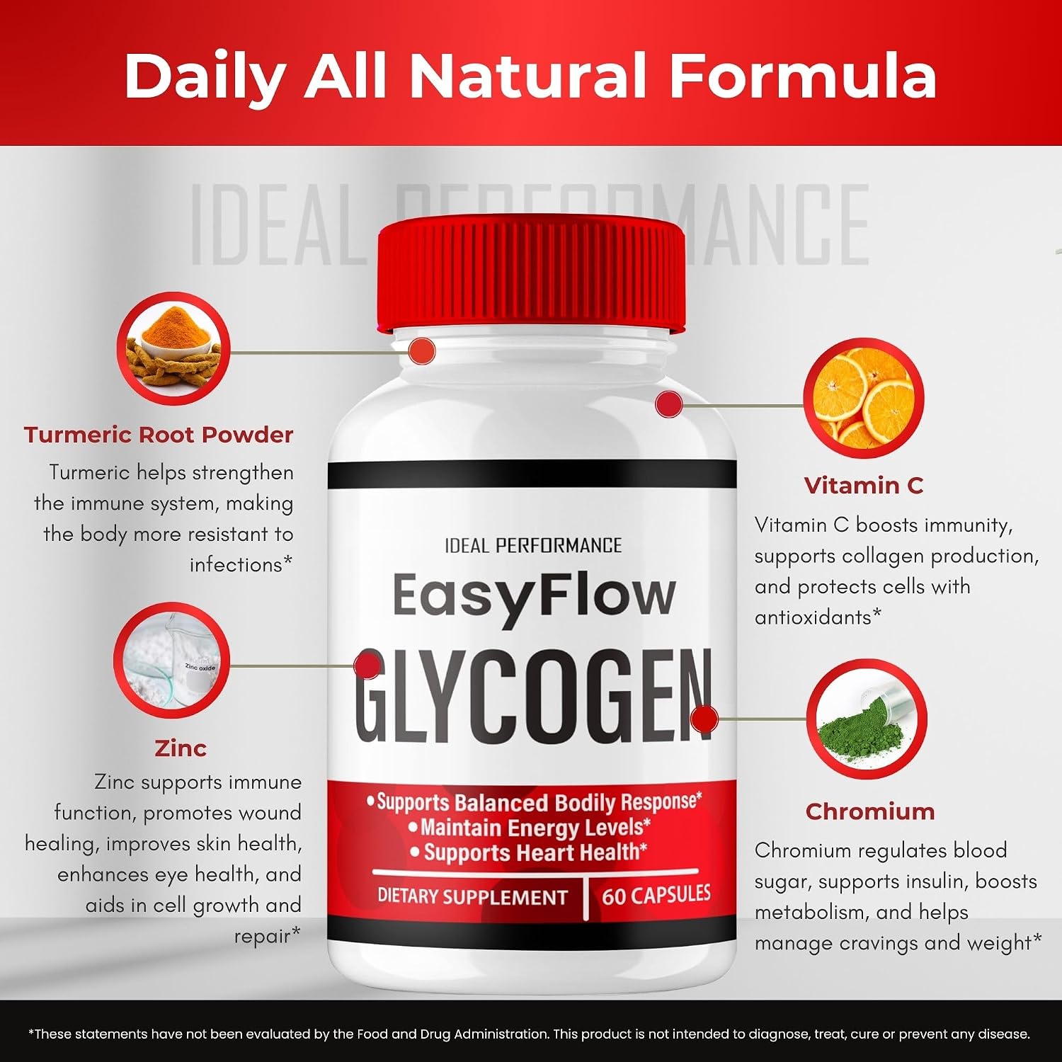 Easy Flow Glycogen Support Capsules - Fórmula Oficial - 5 Botes