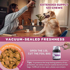 NATURE TARGET Probióticos para Perros, 120 Masticables Sabor Pollo con Enzimas Digestivas y Prebiótico