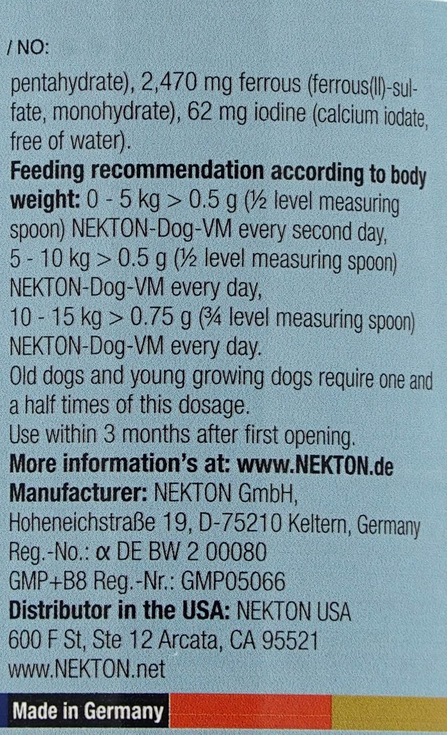 Nekton Dog-VM Canine Vitamin, Mineral, Trace Supplement, 120gm – Image 3