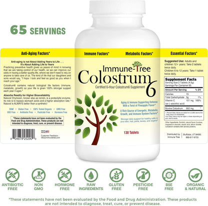 Immune Tree Colostrum6, Certified 6-Hour – Lactoferrina: ayuda a la absorción de hierro y apoya la respuesta – Image 2