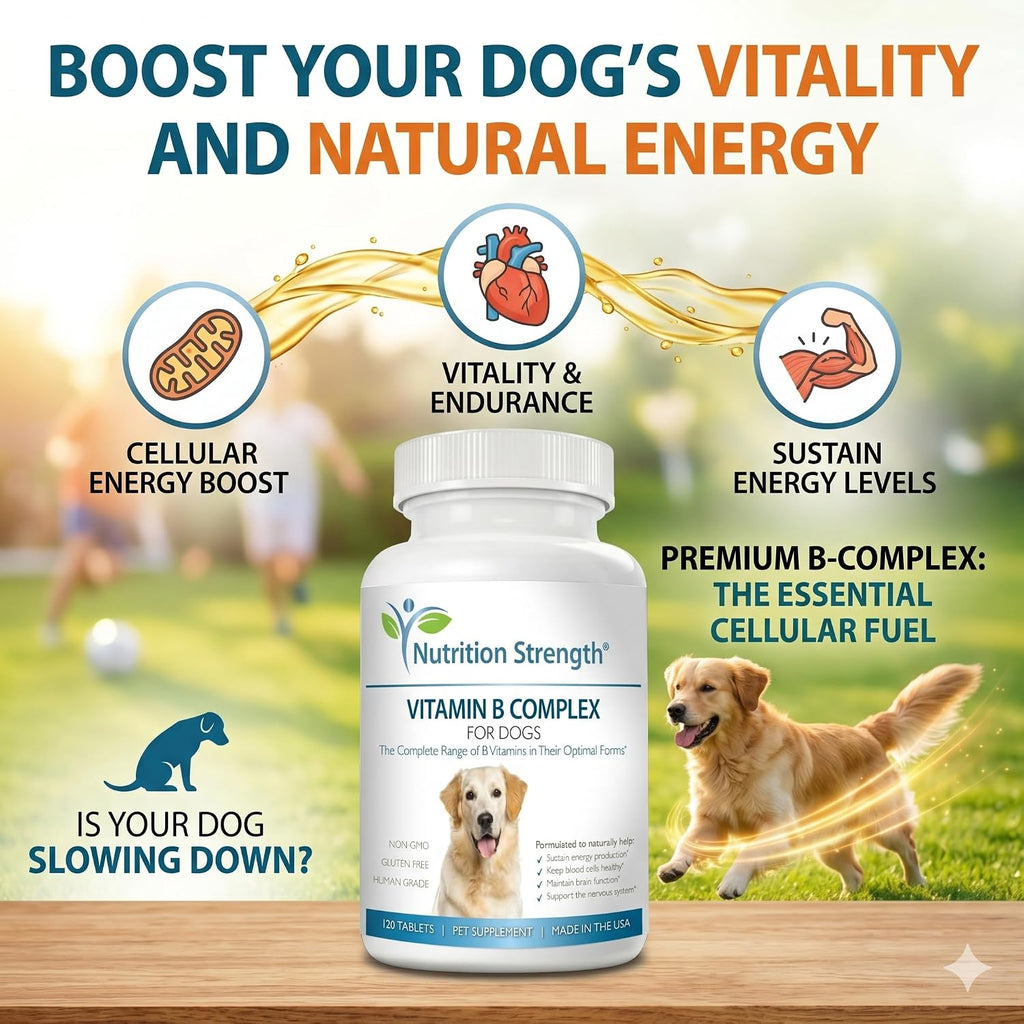 Nutrition Strength Complejo B para Perros, 120 Comprimidos Masticables
