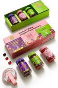 Women's Multivitamin Gummy Pack, 3 Support for Hair Skin Nails Sleep Daily Health, Vitamins A, D, C, E, Biotin, Ashwagandha, Folic Acid, Adult Chewable Vitamin, Berry Flavor, 15 Day Supply - 90 Count
