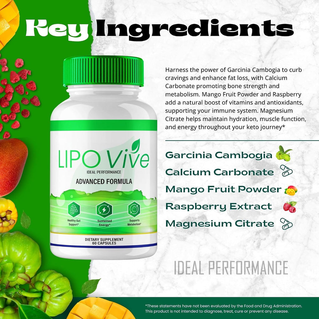 LipoVive Cápsulas - Fórmula Avanzada para Apoyo Energético - 60 Cápsulas