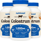 Nutricost Colostrum 500mg, 120 Capsules (2 Bottles)