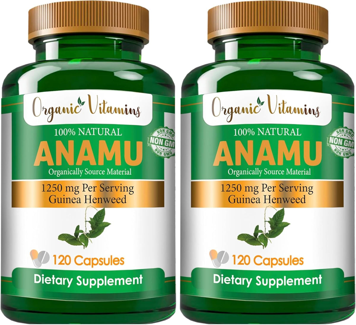 Organic Vitamins Anamu 1250mg 100% Organically Grown 120 Capsules Petiveria Allicea – Image 5