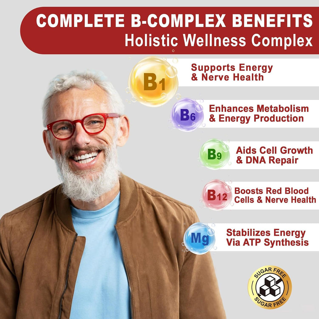 Gominolas de Benfotiamina 500mg – Complejo B con Magnesio – Vegano, Sin Azúcar