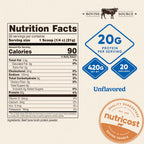 Nutricost Beef Bone Broth Protein Powder Unflavored (20 Servings) - Gluten-Free, GMO-Free
