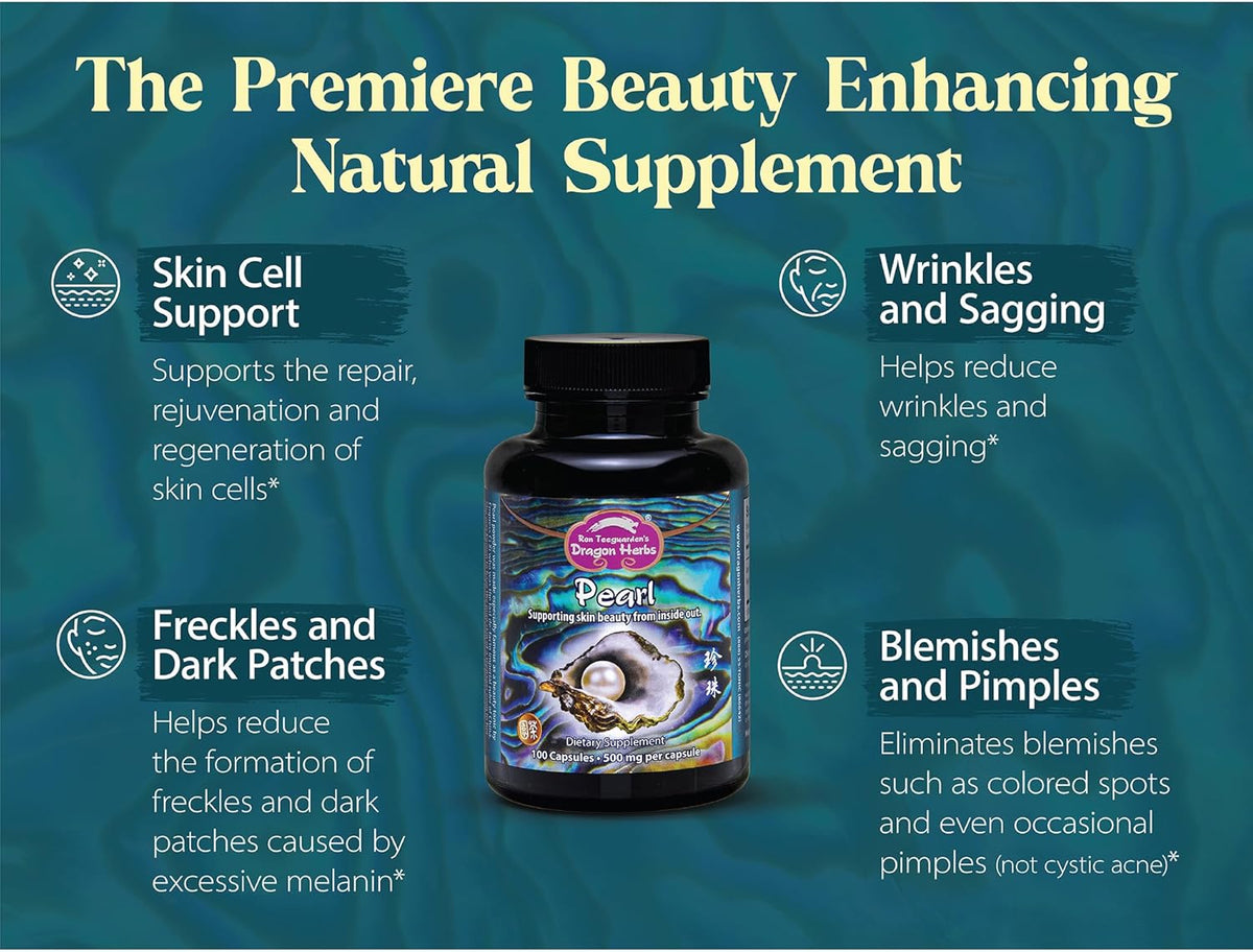 Dragon Herbs Perla en Polvo - Cápsulas de Perla Pura para Belleza, Piel, Uñas y Ojos | Ingredientes Naturales, No – Image 2