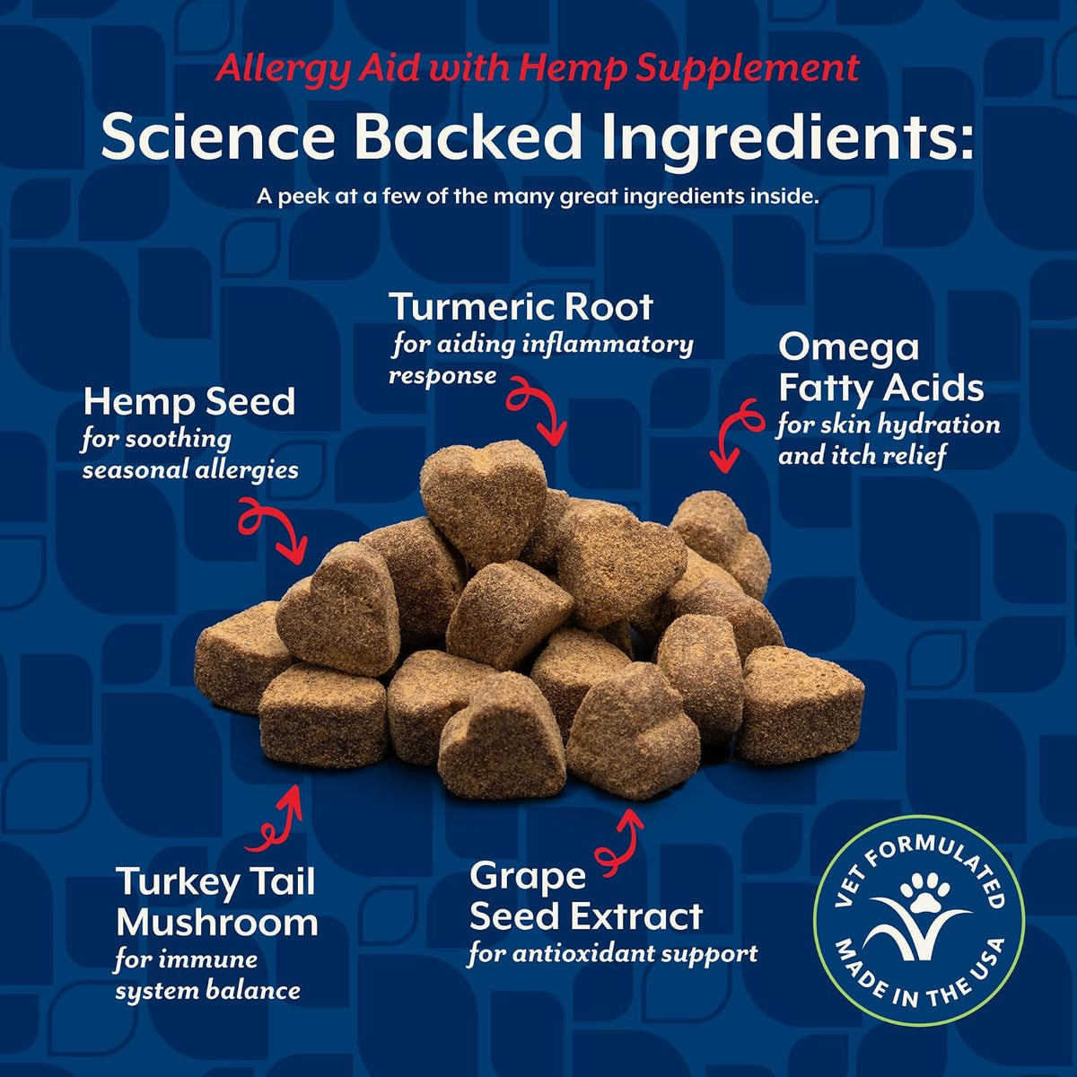 NaturVet Hemp Allergy Aid Suplemento para Perros, Semilla de Cáñamo, Antioxidantes, Omega, DHA y EPA para Piel Saludable y – Image 5