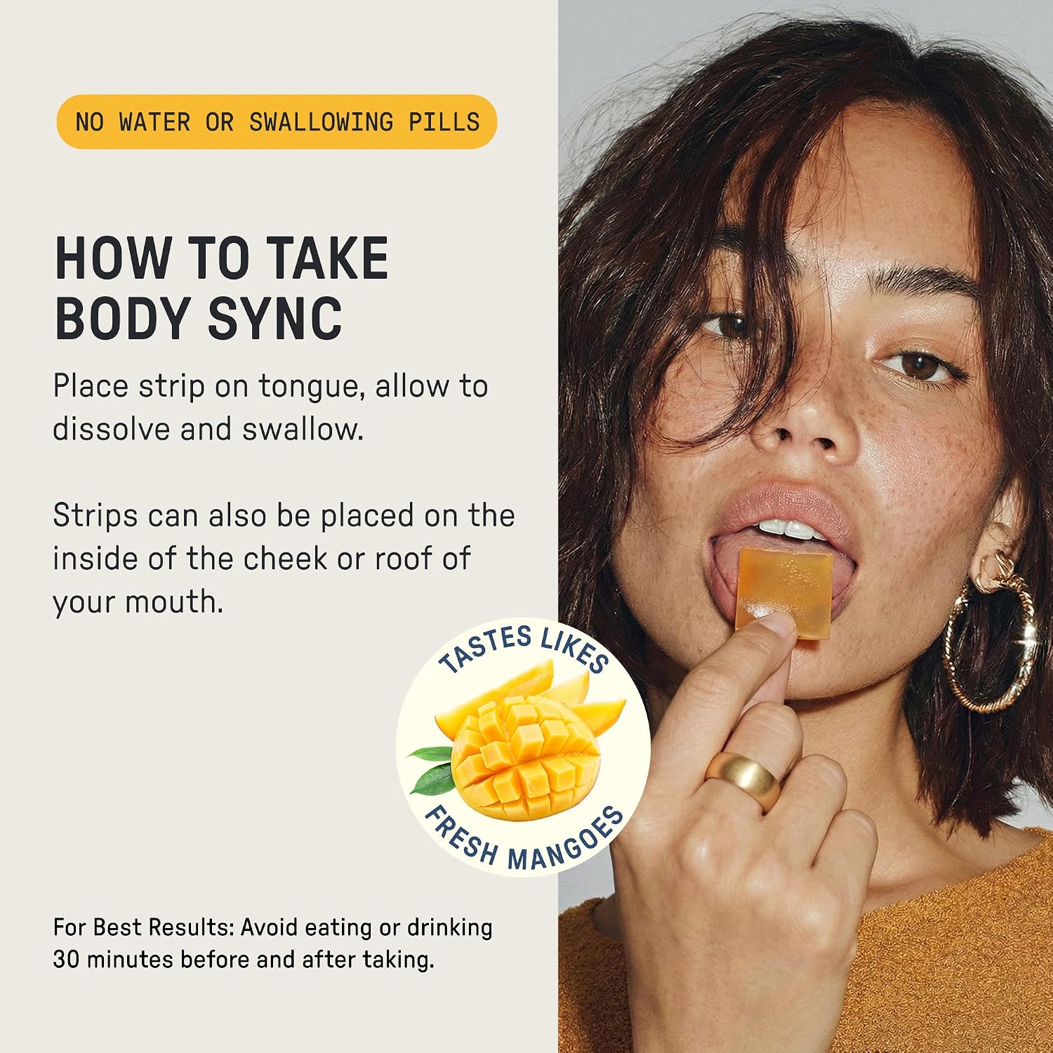 Meche Body Sync™ Tiras Multivitamínicas de Disolución Rápida para Mujeres y Hombres