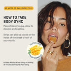 Meche Body Sync™ Rapid Dissolve Multivitamin Strips para Mujeres y Hombres