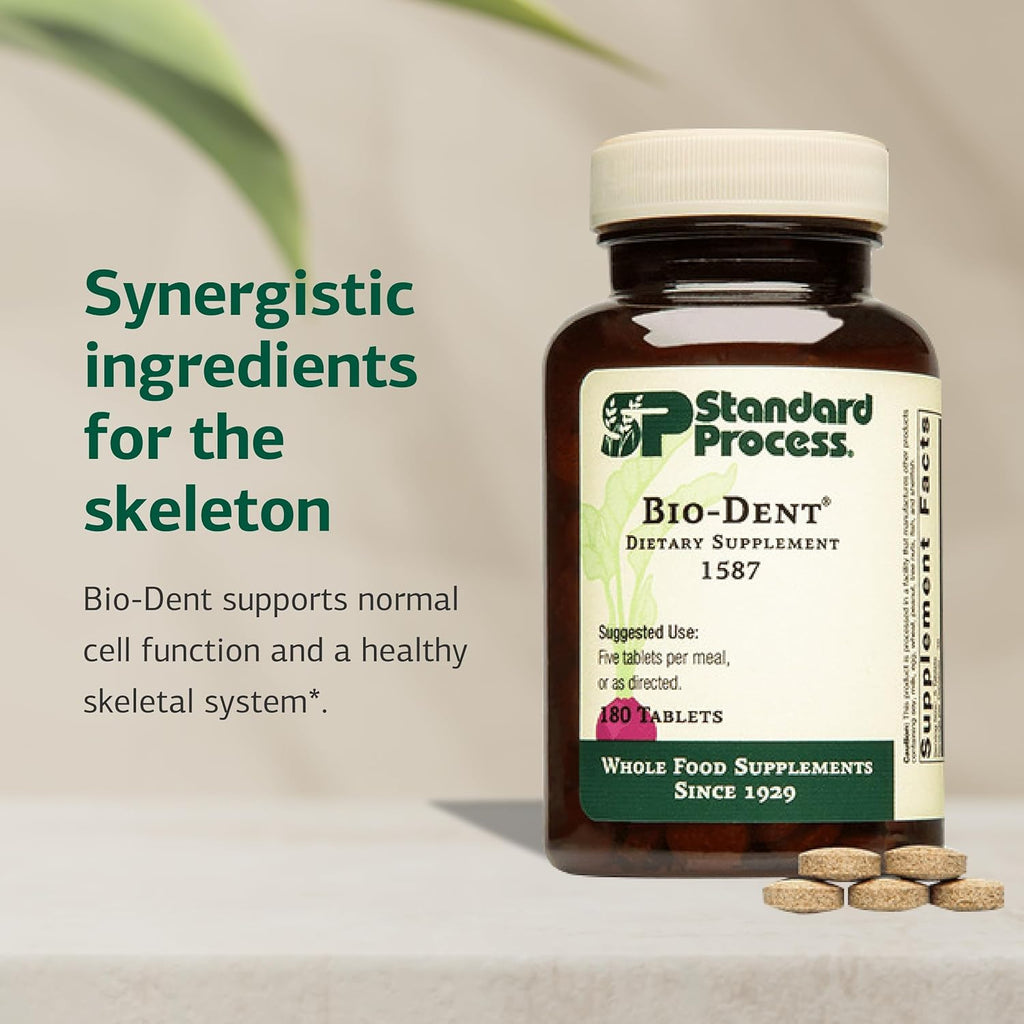 Bio-Dent de Standard Process - Suplemento para huesos, músculos y metabolismo - 180 comprimidos